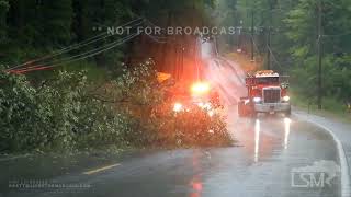 07152024 Hughesville to Forksville PA  Homes amp Roofs Damaged Trees amp Powerlines Destroyed [upl. by Bittencourt]