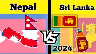 Nepal🇳🇵Vs sri lanka🇱🇰 Country full Comparison in Hindi  Nepal Vs sri lanka Comparison [upl. by Sperling556]