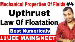 Fluids Mechanics 04  Upthrust and Law Of Floatation for IIT JEE MAINS  JEE ADVANCE  NEET [upl. by Yemrots]