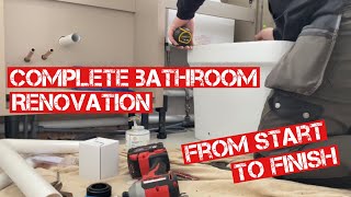 BATHROOM REMODEL COMPLETE from START TO FINISH Amazing Result [upl. by Analram220]