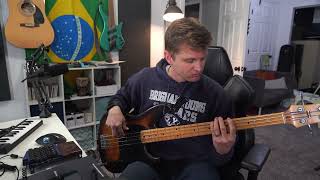 Low Down Flat Wound Bass Groove w Ibanez Roadstar II [upl. by Atikihc496]