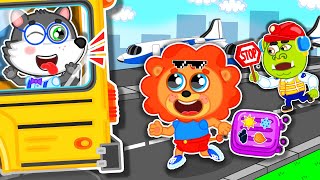 MrLion India  Be careful when boarding an airplane  Cartoon for Kids [upl. by Longawa]