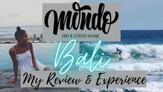 Mondo Surf amp Lifestyle Village  Bali Surf Camp Review [upl. by Nyleuqcaj]