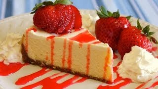 How to Make Easy Creamy Homemade New York Style Cheesecake  No Fuss Recipe  Click for Ingredients [upl. by Bencion500]