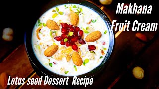 Makhana Fruit Cream  बाजार जैसी फ्रूट क्रीम बनाये घर पर  Fruit Cream Recipe  Flavourful food [upl. by Lareneg918]