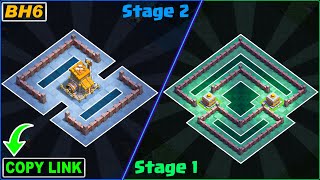 New BEST Builder Hall 6 BH6 Base 2 Stage COPY Link 2023  Clash of Clans [upl. by Herzberg38]