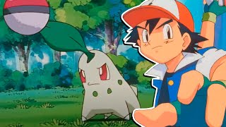 ¡Ash captura a CHIKORITA  Audio Latino [upl. by Kennie]