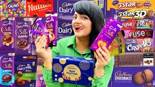 Trying Every CADBURY CHOCOLATE  Food Vlog [upl. by Norraf]