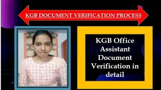 KGB Office Assistant Document VerificationIn detail [upl. by Asaert]