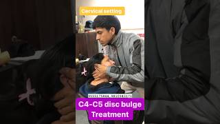 C4C5 disc bulge adjustment chiropractic chiropractor wellness health backpain neckpain [upl. by Enahc]