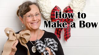 Fall Bow Making DIY Crafts Quick and Easy Bow Tutorial [upl. by Crispa103]