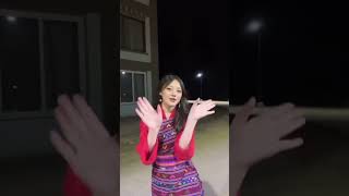 Beautiful Bhutanese Girl with Bhutanese songs bhutan bhutanculture thimphu bhutantiktok [upl. by Enala]