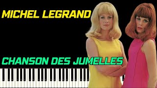 MICHEL LEGRAND  CHANSON DES JUMELLES LES DEMOISELLES DE ROCHEFORT  PIANO TUTORIEL [upl. by Barnabas862]