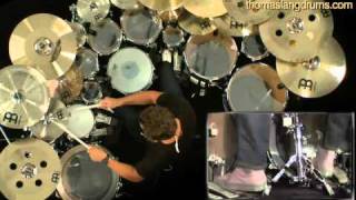 Drummer Thomas Lang Shows How to Play a Double Bass Drum 5stroke Roll [upl. by Llemor813]