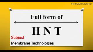 HNT ka full form I Full form of HNT in English I Subject Halloysite Nanotubes [upl. by Tala]