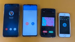 FOUR LEGEND QUAD INCOMING CALLS HUAWEI XIAOMI MOTOROLA IPHONE VS COMERA SKYPHONE TWINME FACETIME [upl. by Rednaskela840]