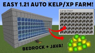 Minecraft 121 Easy Auto KELP  XP Farm Tutorial  BEDROCK  JAVA [upl. by Shirlene]