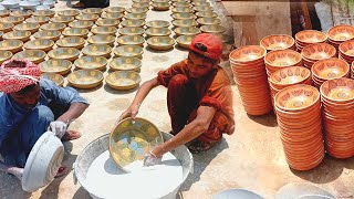 Making Ancient Style Clay Plates  How to Glaze Pottery  Gas Firing Pottery  Glaze Pottery Art [upl. by Akienom]