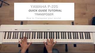 Yamaha P225 Quick Guide Tutorial  Transposer  How to Transpose your sound [upl. by Aliza943]