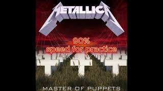 Metallica  Master of Puppets guitar backing track slow high quality [upl. by Auhsej707]