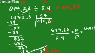división de números decimales forma corta [upl. by Eynobe739]