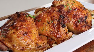 Quick and Easy Honey Old Bay Oven Baked Chicken Thighs [upl. by Idolem]