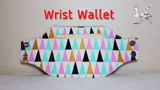 WRIST WALLET  WRIST POUCH  SEWING TUTORIAL [upl. by Kcid442]