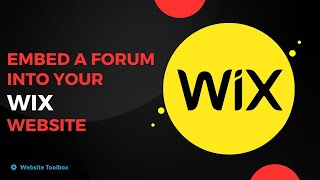 Embed A Forum Into Your Wix Website [upl. by Hyams]