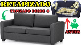 APRENDE A RETAPIZAR TU SILLON VIEJO PASO A PASO tapiceria tutorial diy [upl. by Alegnad]