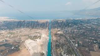 Corinth Canal Greece The Corinth Canal is a sluiceless shipping canal in Greece connecting the [upl. by Minetta]