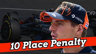 Max Verstappen Faces a Grid Penalty f1 f1news [upl. by Kaleena]