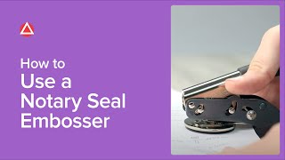 How To Use A Notary Seal Embosser [upl. by Silvanus]