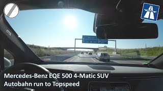 Mercedes Benz EQE 500 SUV  Fast Autobahn run to topspeed amp short walkaround [upl. by Anelrad533]