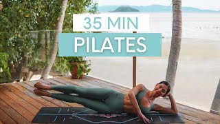 35 MIN PILATES WORKOUT  AtHome Mat Pilates No Standing amp No Equipment [upl. by Khosrow]