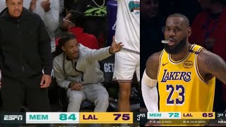 Ja Morant POINTS amp BLASTS LeBron amp AD from bench Trash talks to them [upl. by Nilyam]