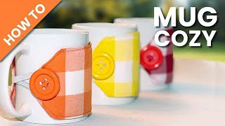 How to Make a Mug Cozy  Free Pattern Download [upl. by Dihgirb]