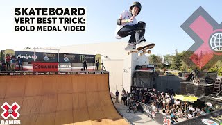 GUI KHURY LANDS 1080 Pacifico Skateboard Vert Best Trick  X Games 2021 [upl. by Cristy]