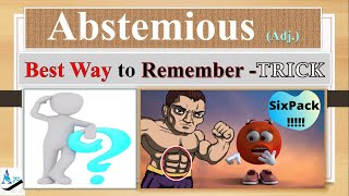 Abstemious How to MEMORIZE English vocabulary with tricks mnemonics synonyms antonyms examples [upl. by Trever]