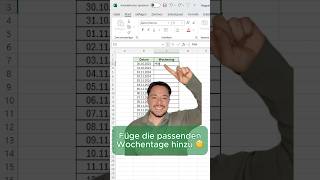 Schreibe die Wochentage nicht einzeln ab benutze diesen Trick excel exceltips [upl. by Gaylord]