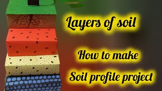 How to make layers of soil diysoil profileschool children projectsoil profile model making [upl. by Ahseyk414]