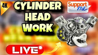 skills  CYLINDER HEAD REPAIR IN LIVE [upl. by Elysia528]