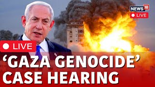 LIVE ICJ Hearing Gaza Genocide Case  Israel Palestine News  Protest Outside ICJ UN Court  N18L [upl. by Rebmeced]