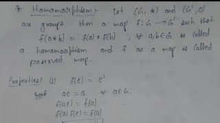 39 Homomorphism in group theory  homomorphism preserves identity and Inverse  AdnanAlig [upl. by Sikes]