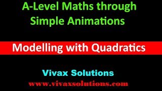 Modelling with Quadratics A Level Pure Mathematics  Edexcel OCR AQA [upl. by Ashok490]