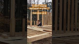 The walls are going up buildyourself framing cabinhouse diy homesteading [upl. by Nobie]