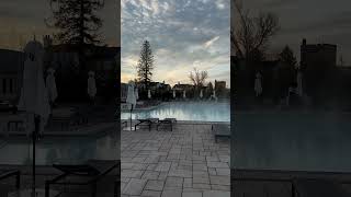 Miraval Berkshires Serenity Pool 🧘 miraval resort spa berkshires sunrise steam [upl. by Anauq]