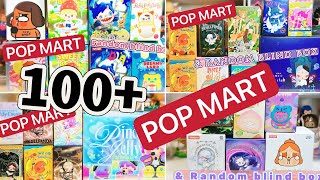 100 POP MART amp Random blind box unboxing  skull panda  Hacipupu  shinwoo  crybaby and more [upl. by Evreh]