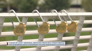 ‘Locks of Love’ memorial removed from bridge [upl. by Erdnaek]