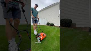 How does a 140 reel mower cut I had to find out 🤷🏼‍♂️ What do you think reelmower lawn [upl. by Leff]