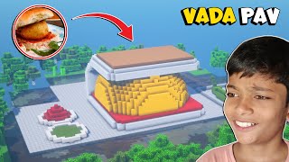 I made the WORLDS BIGGEST VADA PAV in my MINECRAFT world [upl. by Ytsirk]